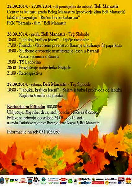Program za dane 22-27. IX. 2014.