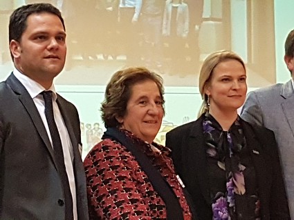 Nova predsjednica ELARD-a Maria João Botelho, Portugal (u sredini), kandidat za predsjednika Thibaut Guignard, Francuska (lijevo), predsjednica ELARD-a u proteklom dvogodišnjem razdoblju Kristiina Tammets, Estonija (desno)