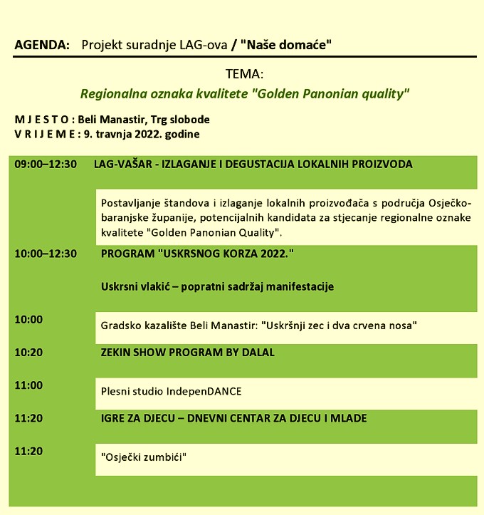 Program 'Uskrsnog korza 2022.'