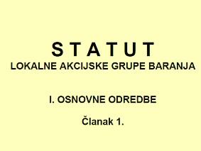 Statut LAG-a Baranja od 22. rujna 2023. godine