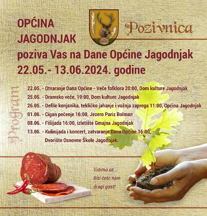 Pozivnica za Dane Općine Jagodnjak