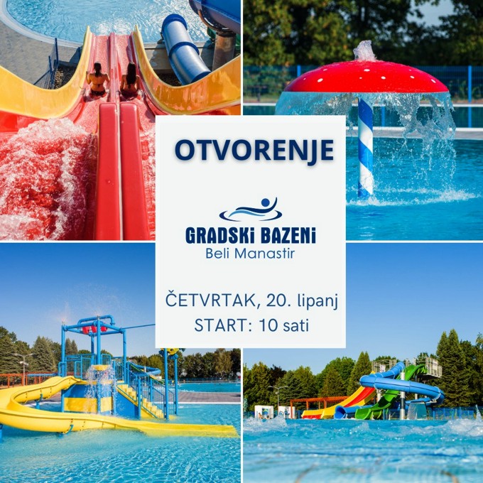 Najava otvorenja Gradskih bazena Beli Manastir