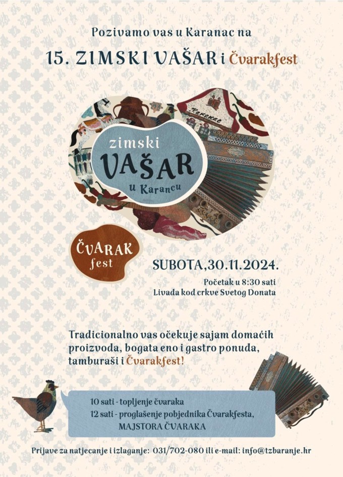 Plakat za 'Zimski vašar' i 'Čvarakfest'